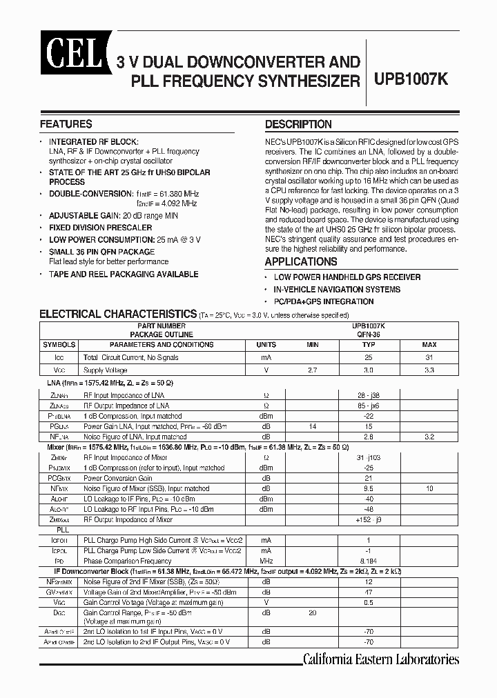 UPB1007K_850464.PDF Datasheet