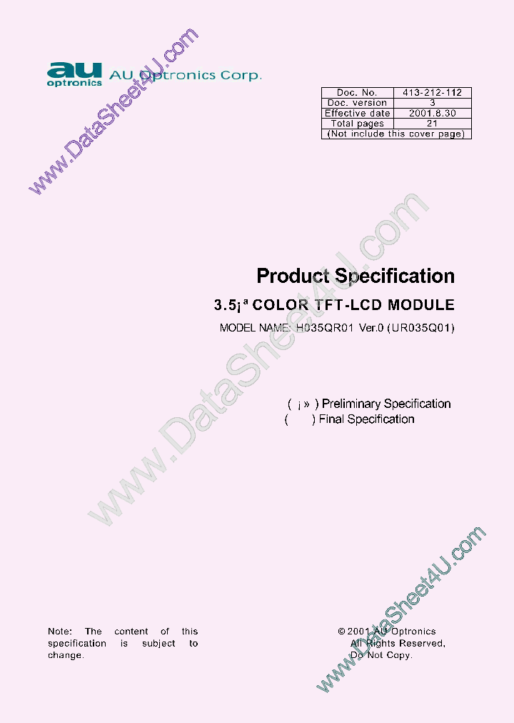 UR035Q01_852063.PDF Datasheet