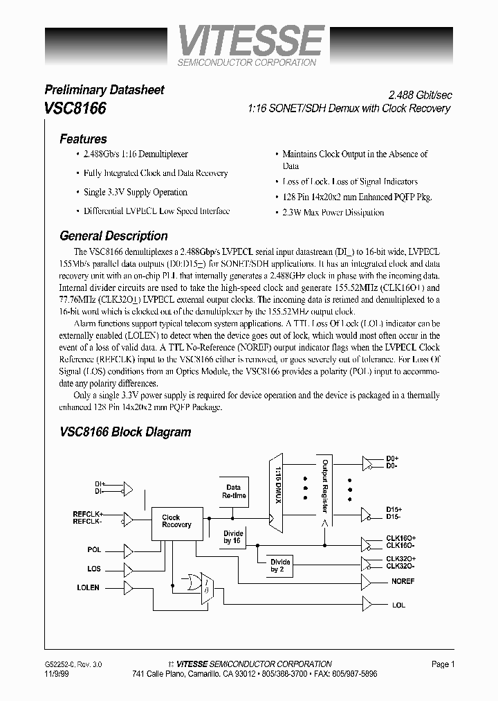VSC8166_834168.PDF Datasheet