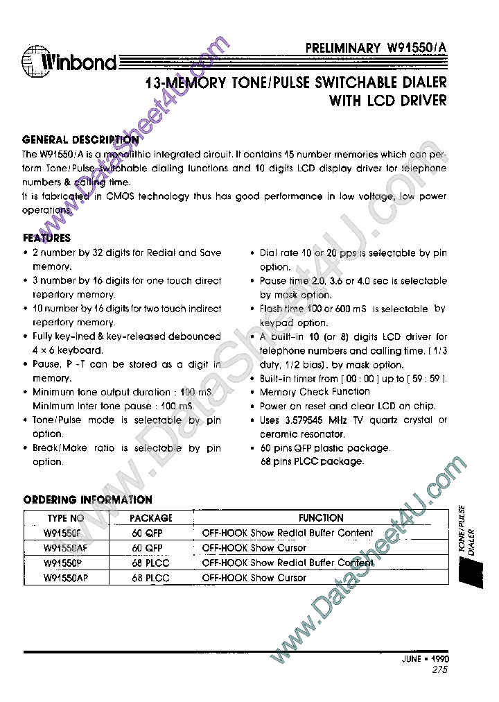 W91550A_791385.PDF Datasheet