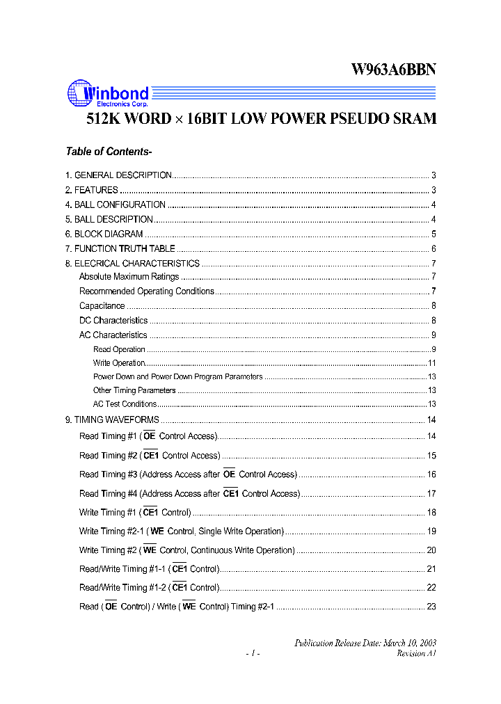 W963A6BBN_904680.PDF Datasheet