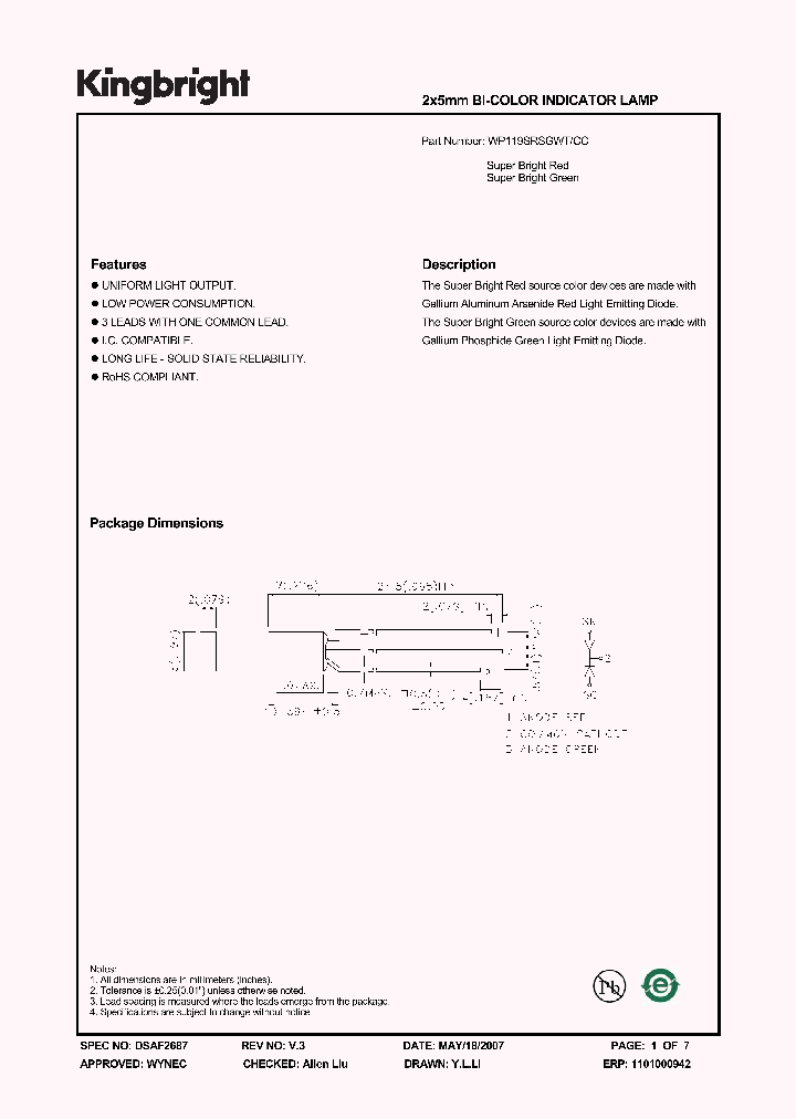 WP119SRSGWT-CC_940753.PDF Datasheet