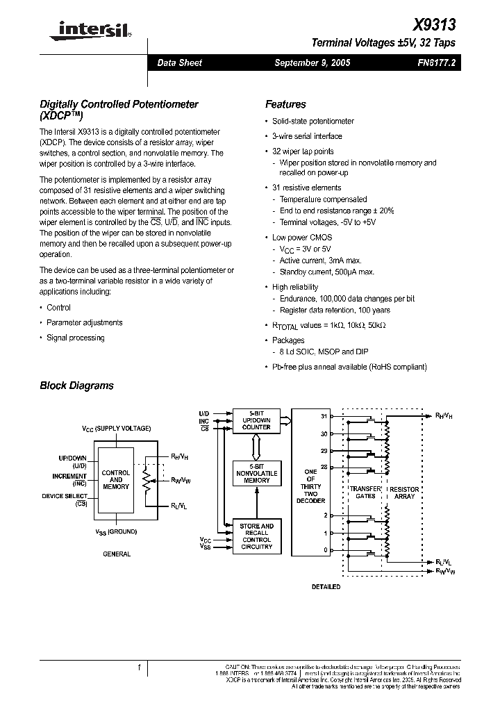 X9313_832574.PDF Datasheet