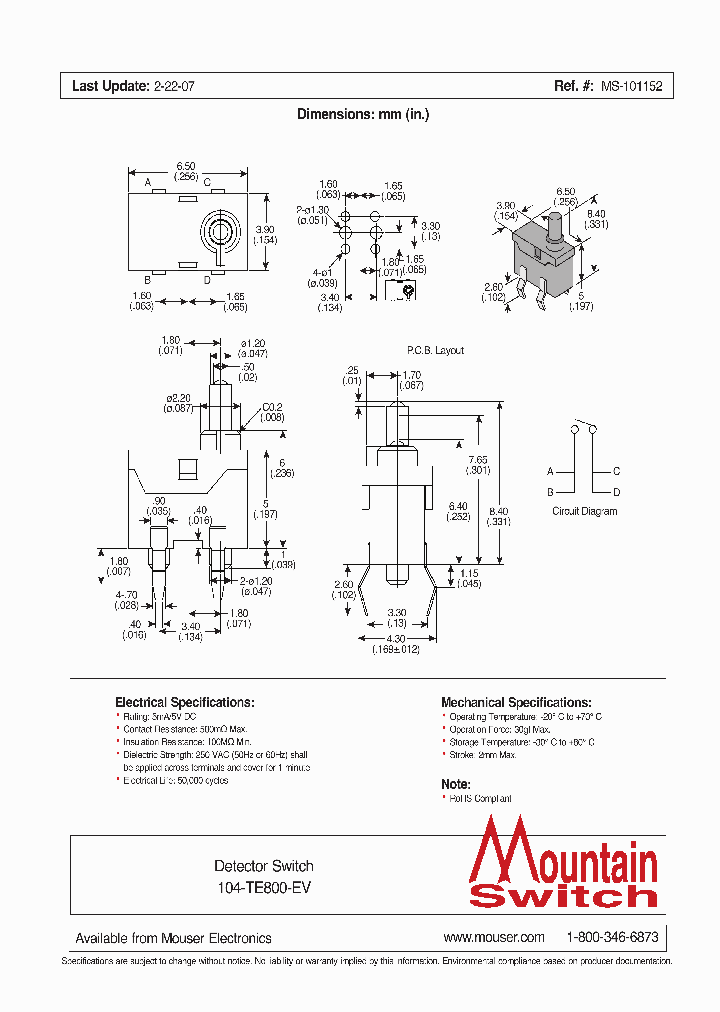104-TE800-EV_1190539.PDF Datasheet