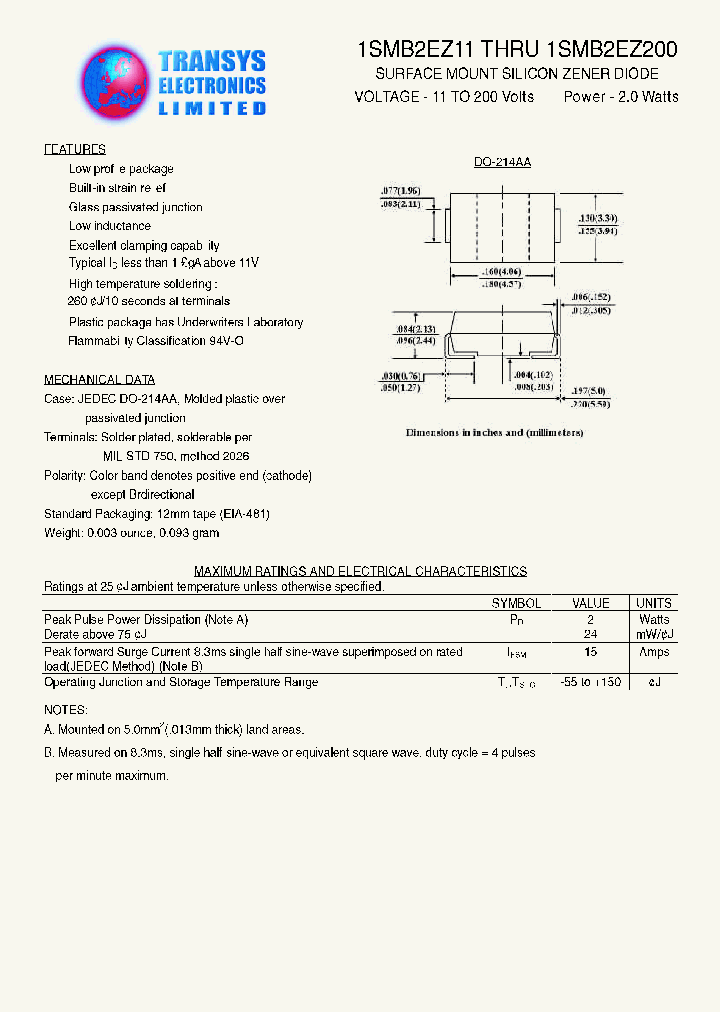1SMB2EZ91_1192542.PDF Datasheet
