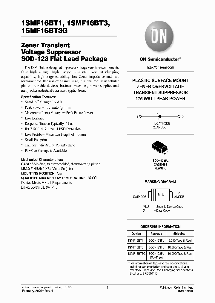 1SMF16BT1_1108369.PDF Datasheet
