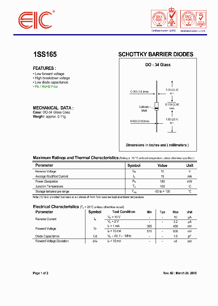1SS165_1192590.PDF Datasheet