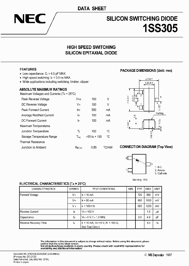 1SS305_1057524.PDF Datasheet