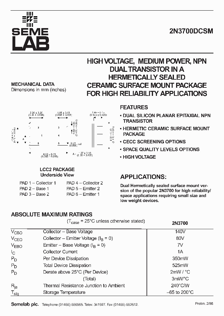 2N3700DCSM_1193755.PDF Datasheet