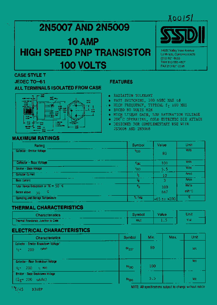 2N5007_1130495.PDF Datasheet