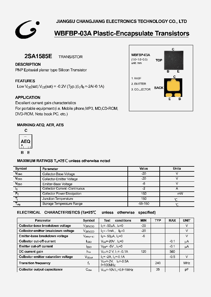 2SA1585E_1135708.PDF Datasheet