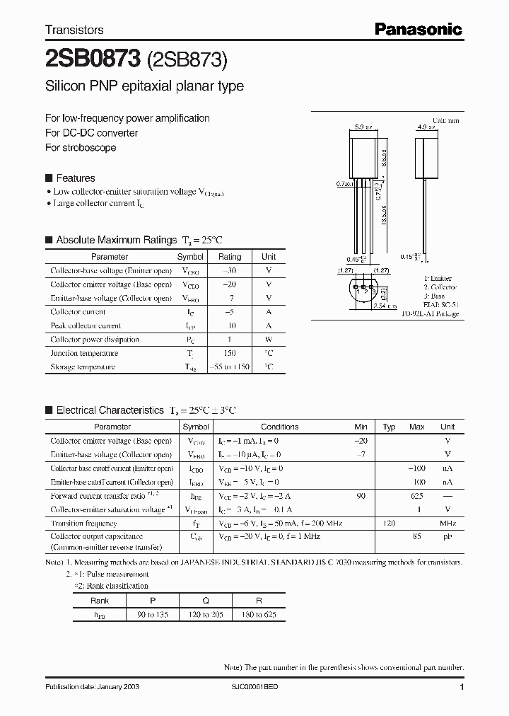 2SB0873_1195008.PDF Datasheet