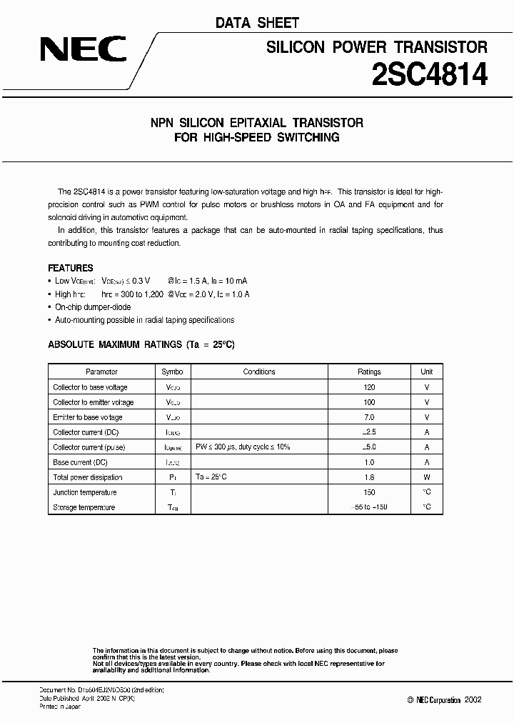 2SC4814_1196204.PDF Datasheet
