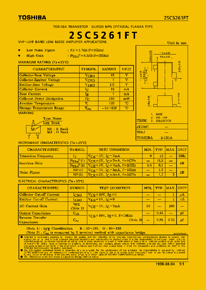 2SC5261FT_1196391.PDF Datasheet