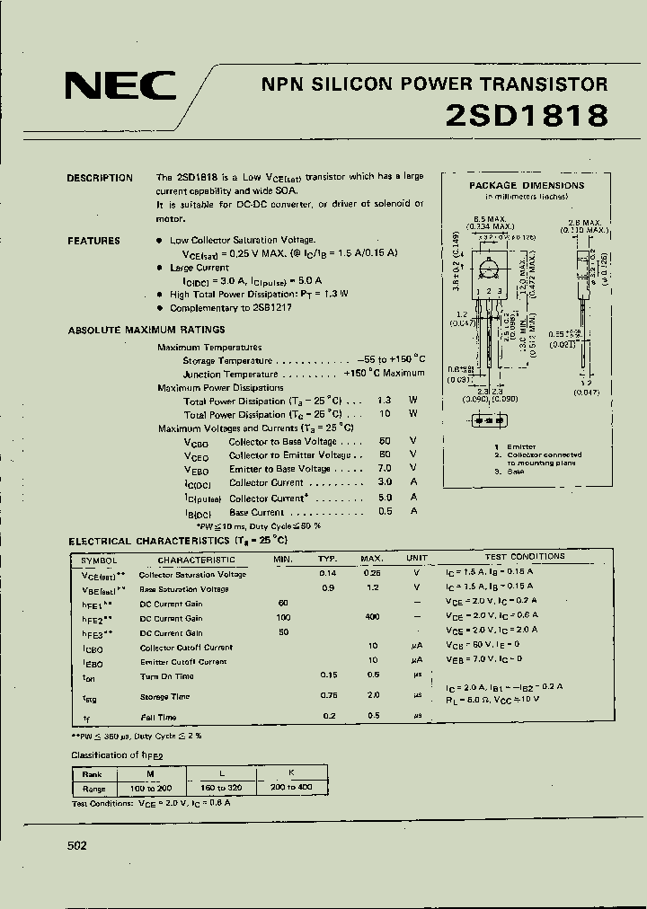 2SD1818_1196932.PDF Datasheet