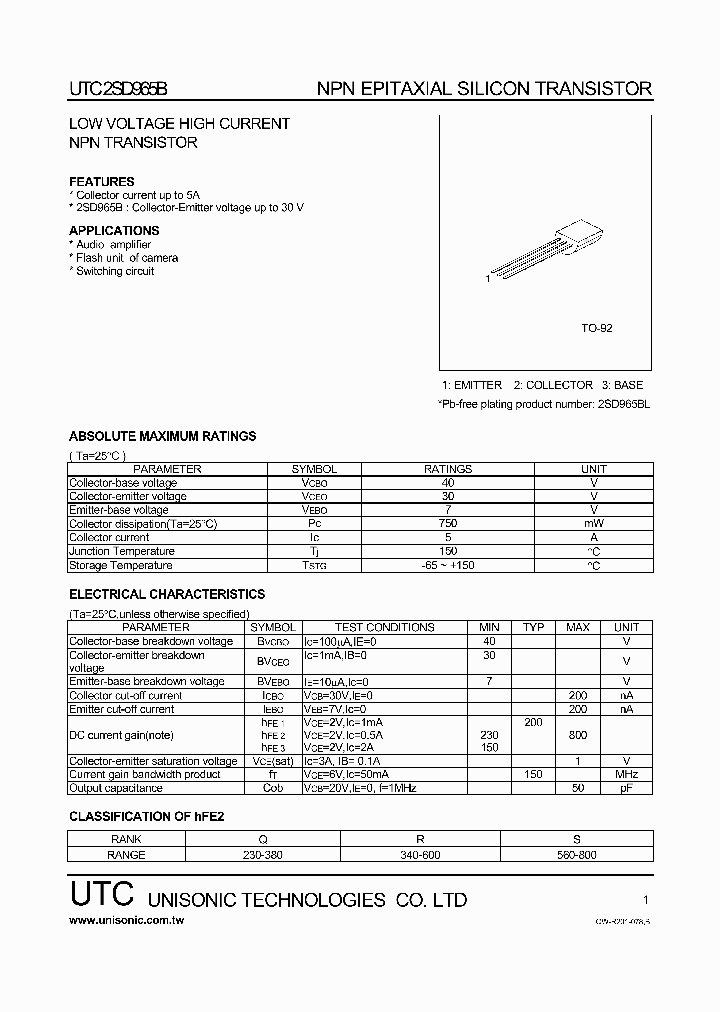2SD965B_1197396.PDF Datasheet