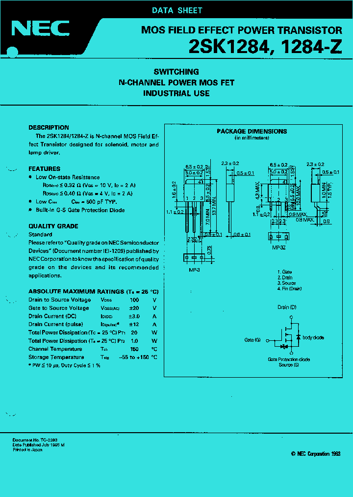 2SK1284-Z_1197785.PDF Datasheet