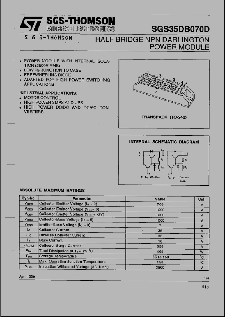 SGS35DB070D_1075541.PDF Datasheet