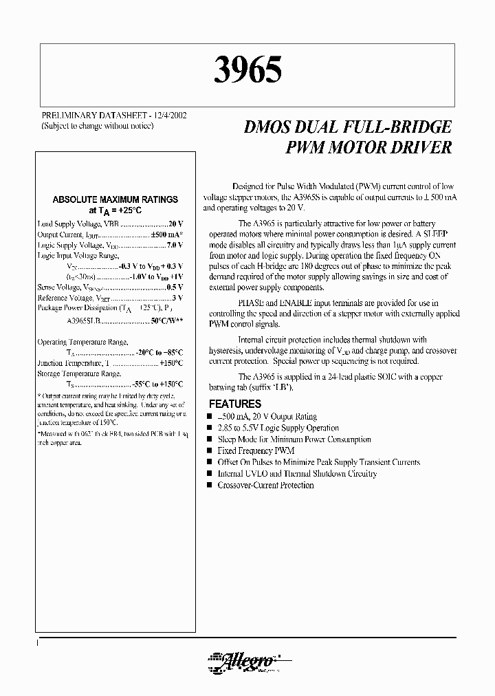 3965_1199429.PDF Datasheet