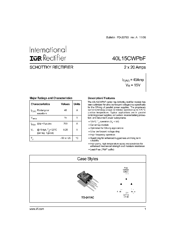 40L15CWPBF_1199680.PDF Datasheet