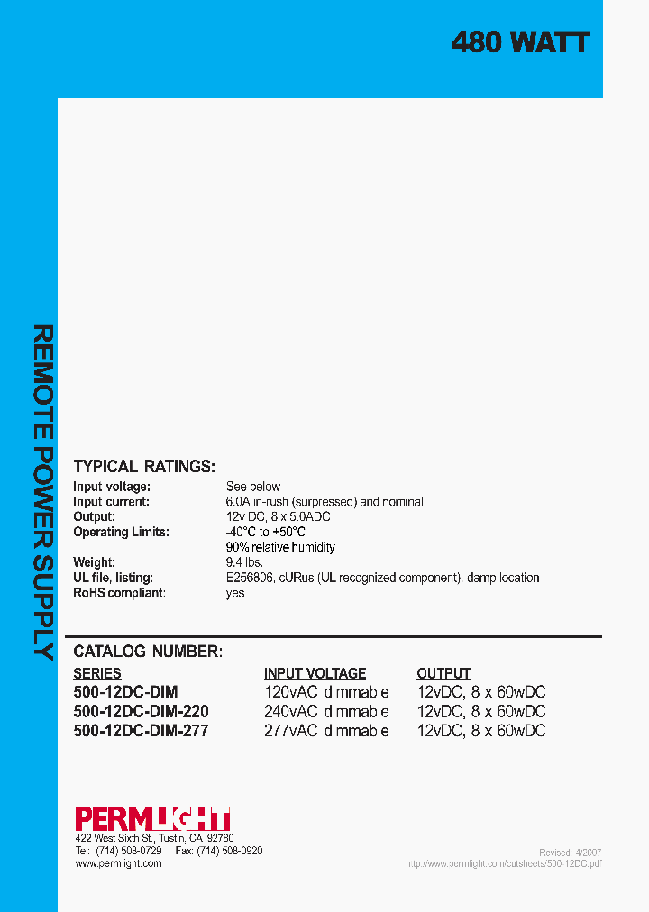 500-12DC-DIM-277_1200028.PDF Datasheet