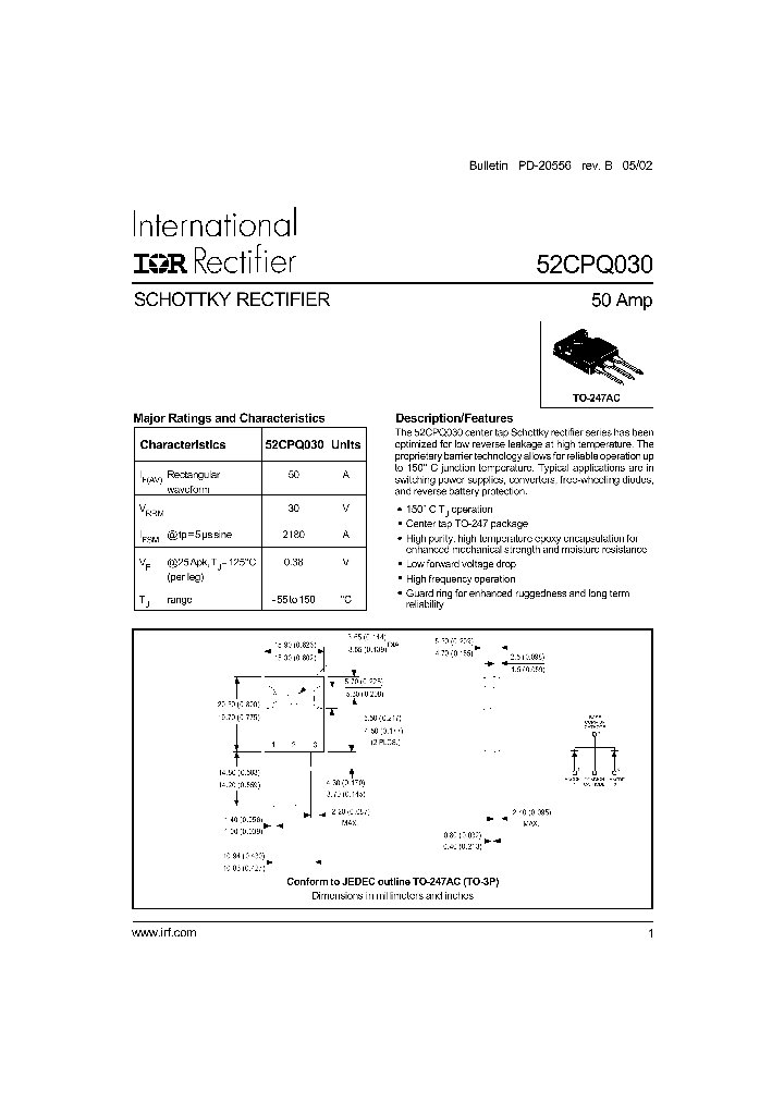 52CPQ030_1200155.PDF Datasheet