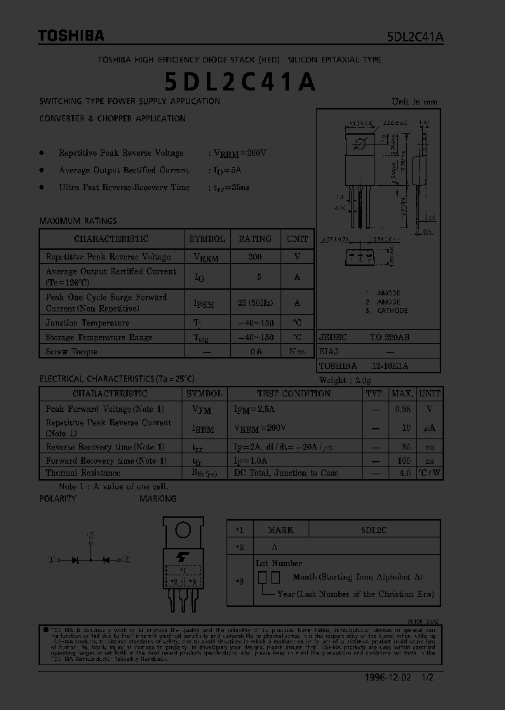 5DL2C41A_1200676.PDF Datasheet