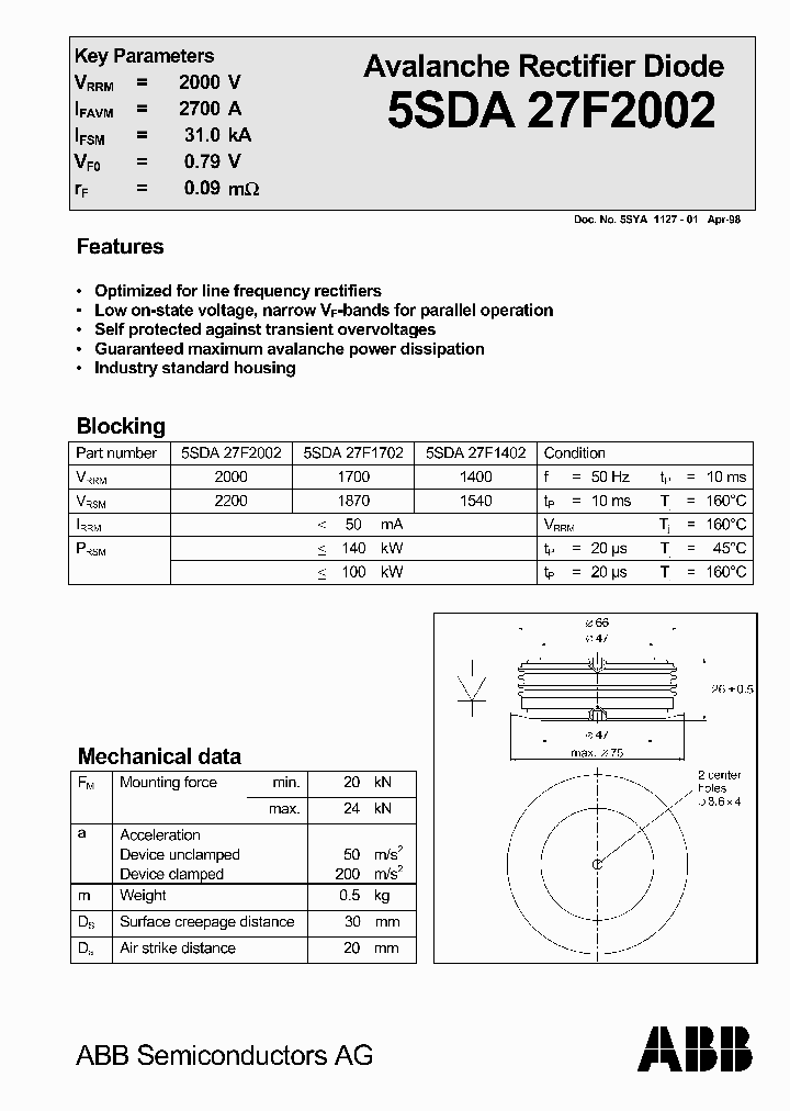 5SDA27F2002_1200760.PDF Datasheet