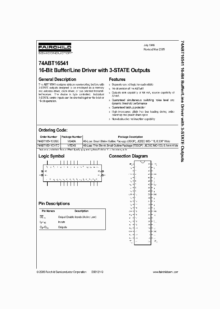 74ABT16541CSSC_1201355.PDF Datasheet