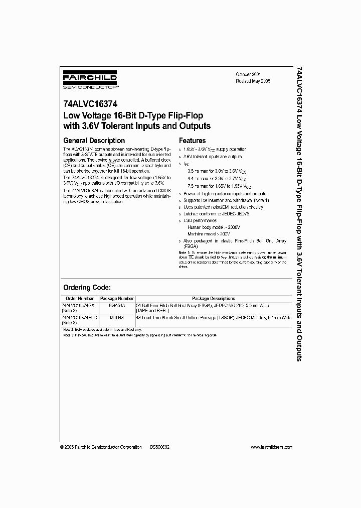 74ALVC16374MTD_1201864.PDF Datasheet