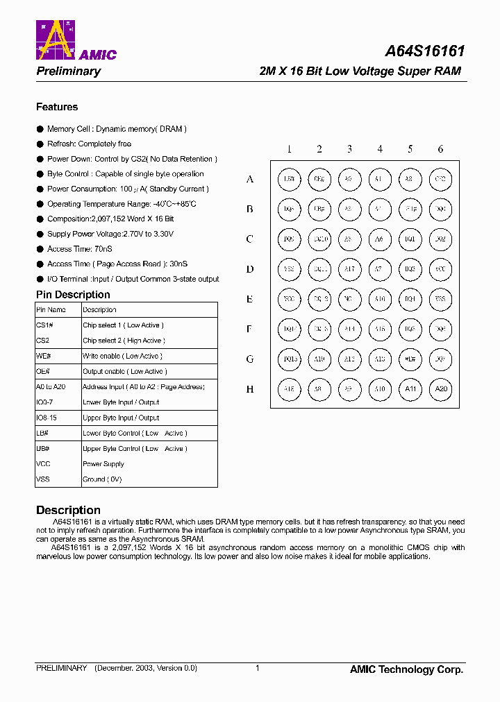 A64S16161_1204699.PDF Datasheet