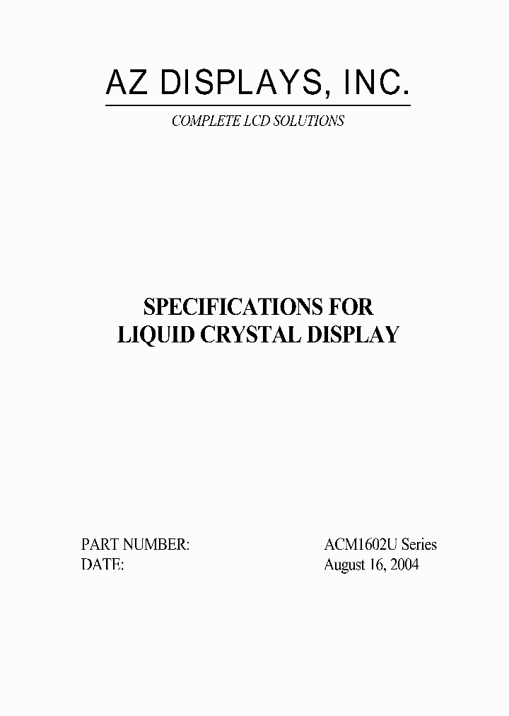ACM1602U_1205457.PDF Datasheet