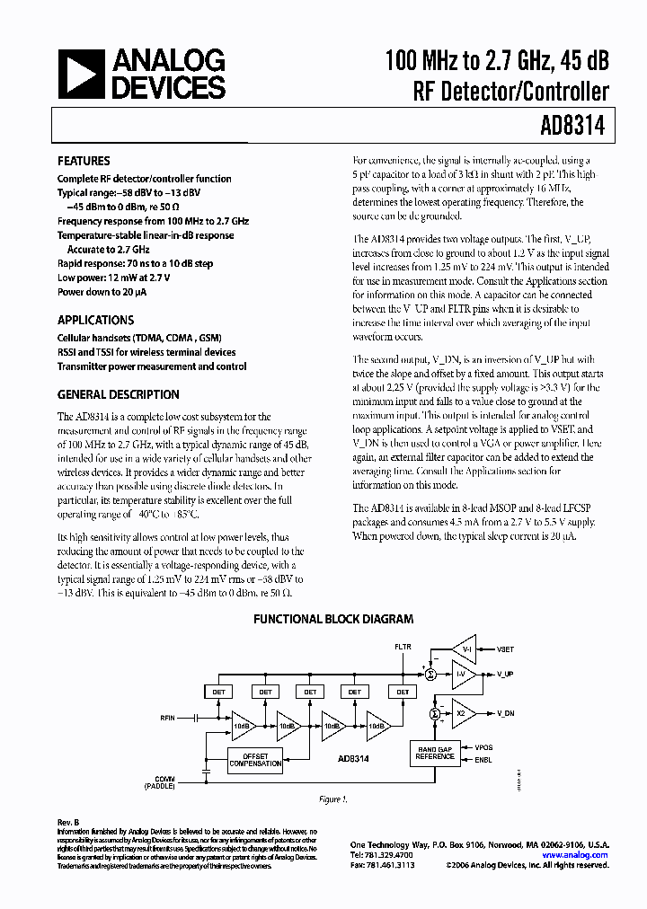AD8314ACP-WP_1161058.PDF Datasheet