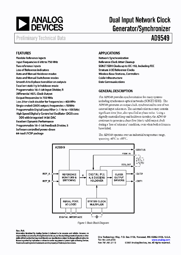 AD9549_1092629.PDF Datasheet