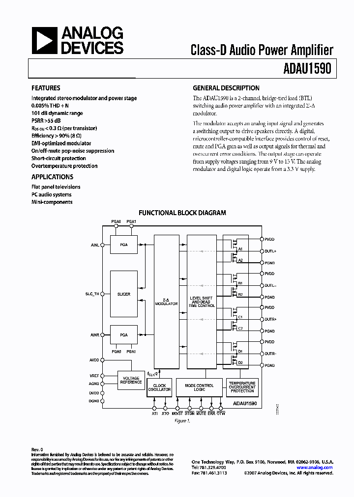 ADAU1590ASVZRL7_1206930.PDF Datasheet