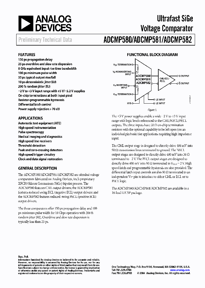 ADCMP582BCP_1207107.PDF Datasheet