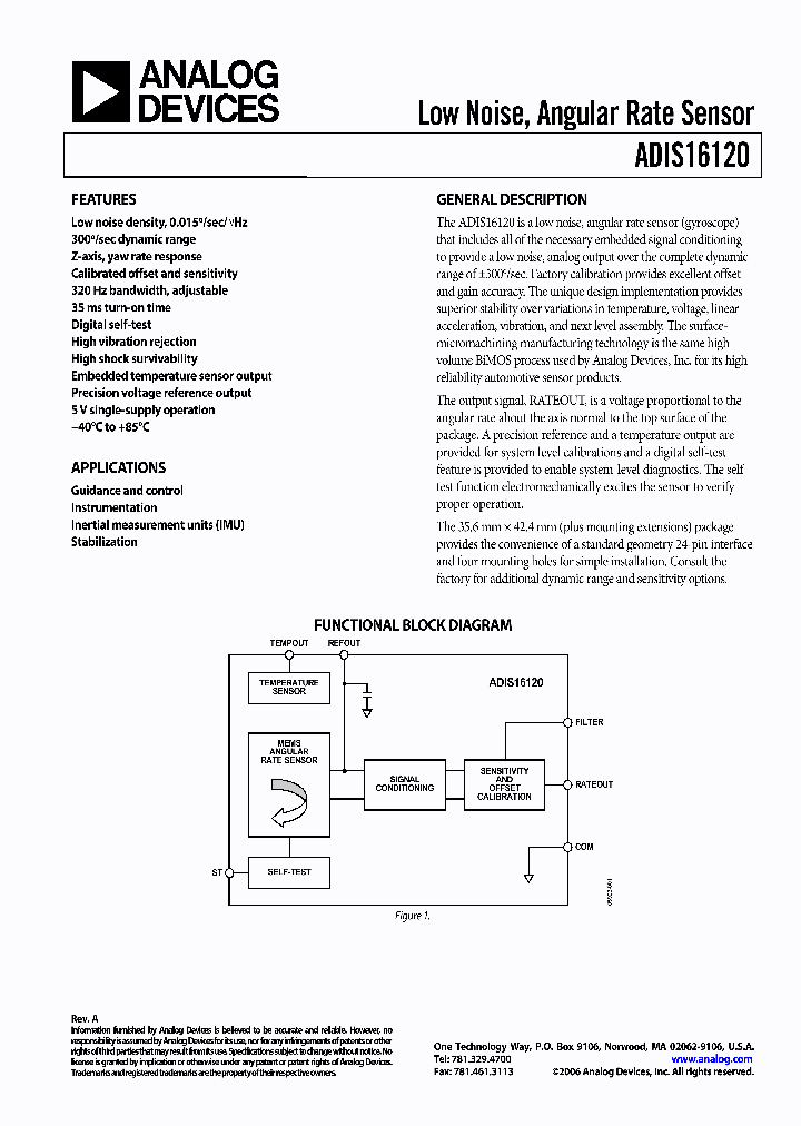 ADIS16120AML_1207285.PDF Datasheet