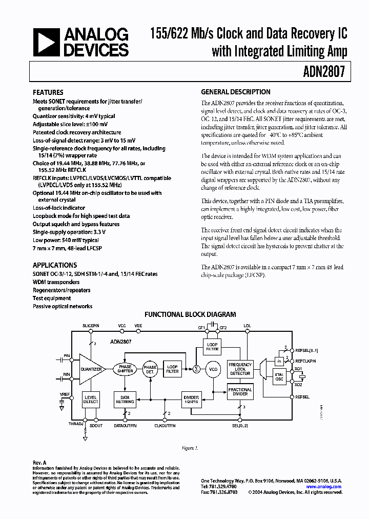 ADN2807ACP-RL_1207433.PDF Datasheet