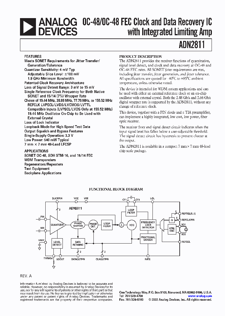 ADN2811ACP-CML-RL_1207435.PDF Datasheet