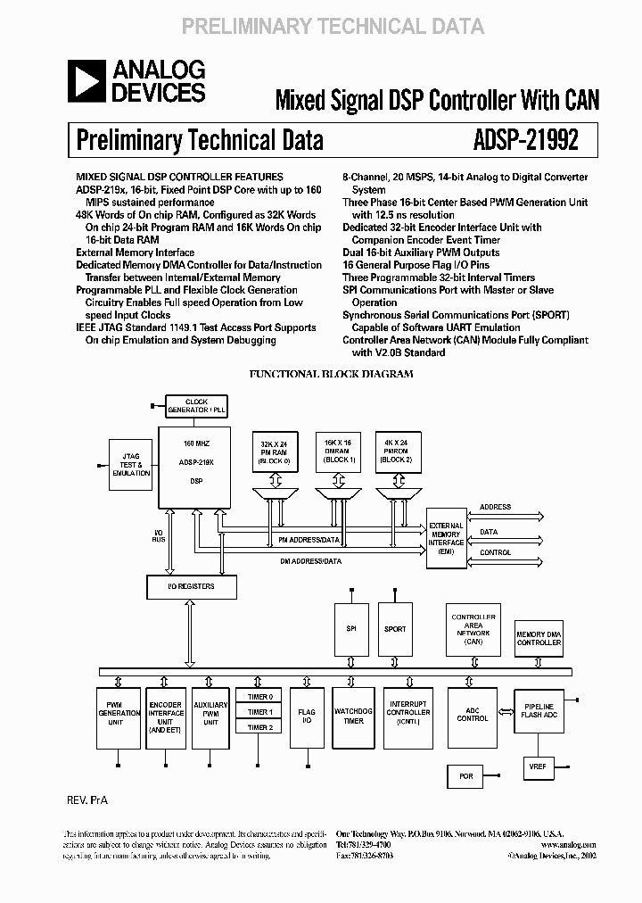 ADSP-21992YST_1207833.PDF Datasheet