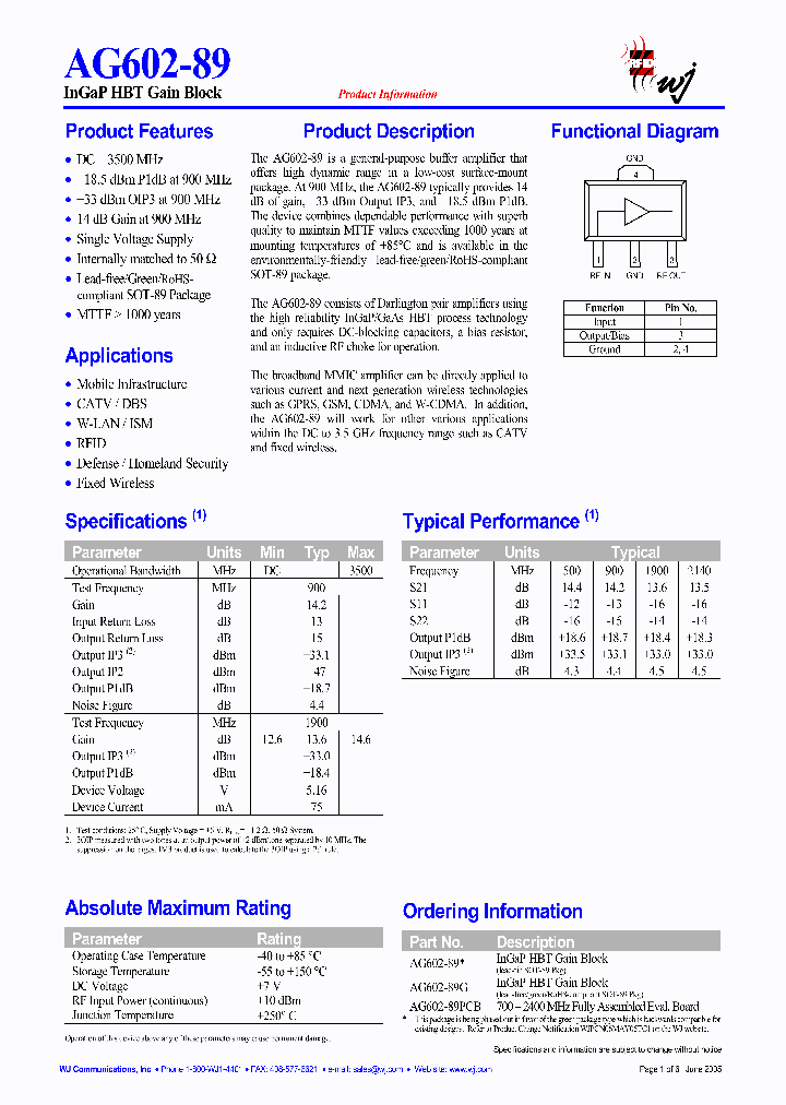 AG602-89PCB_1208144.PDF Datasheet