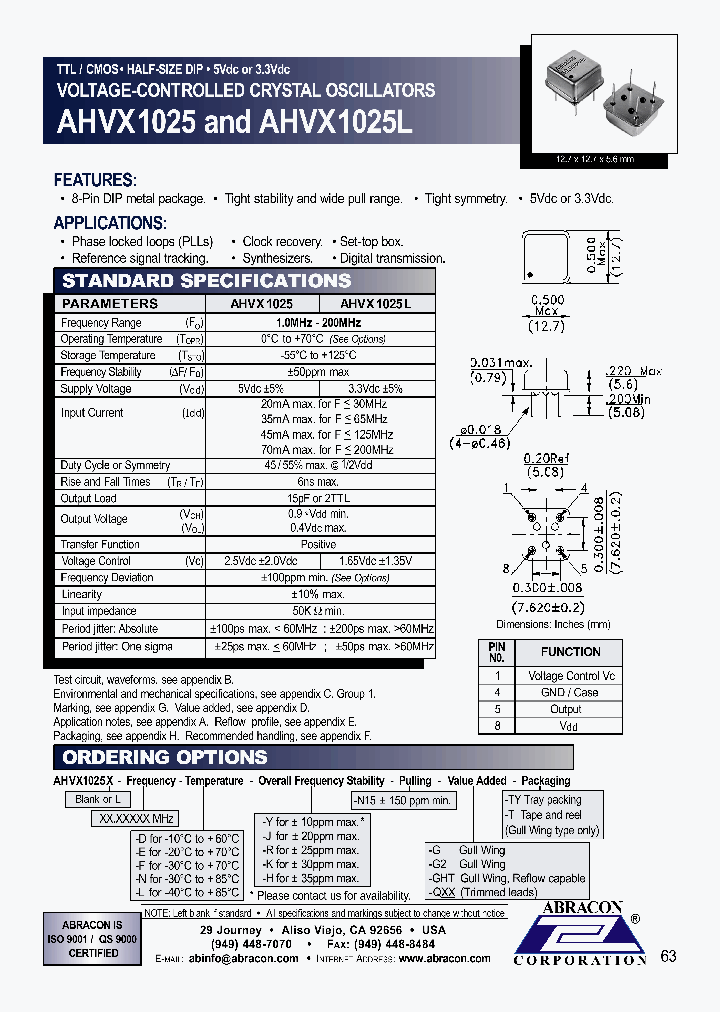 AHVX1025L_1208340.PDF Datasheet