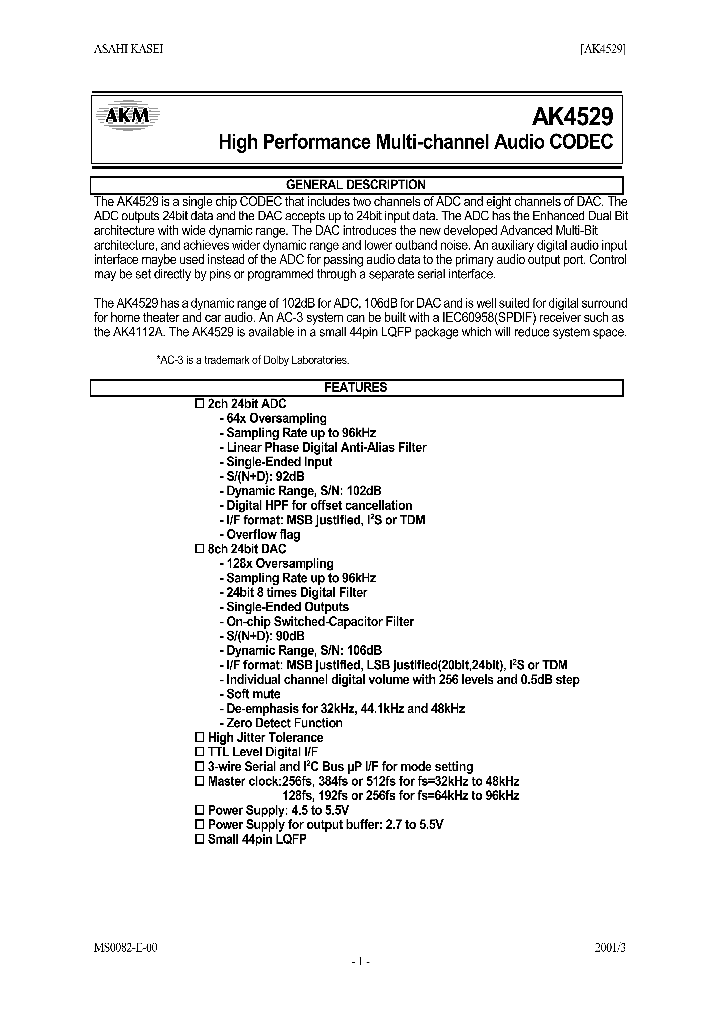 AKD4529_1015423.PDF Datasheet