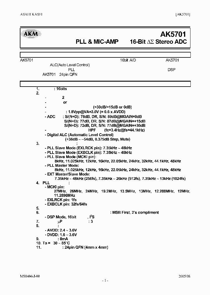 AK5701_1026083.PDF Datasheet