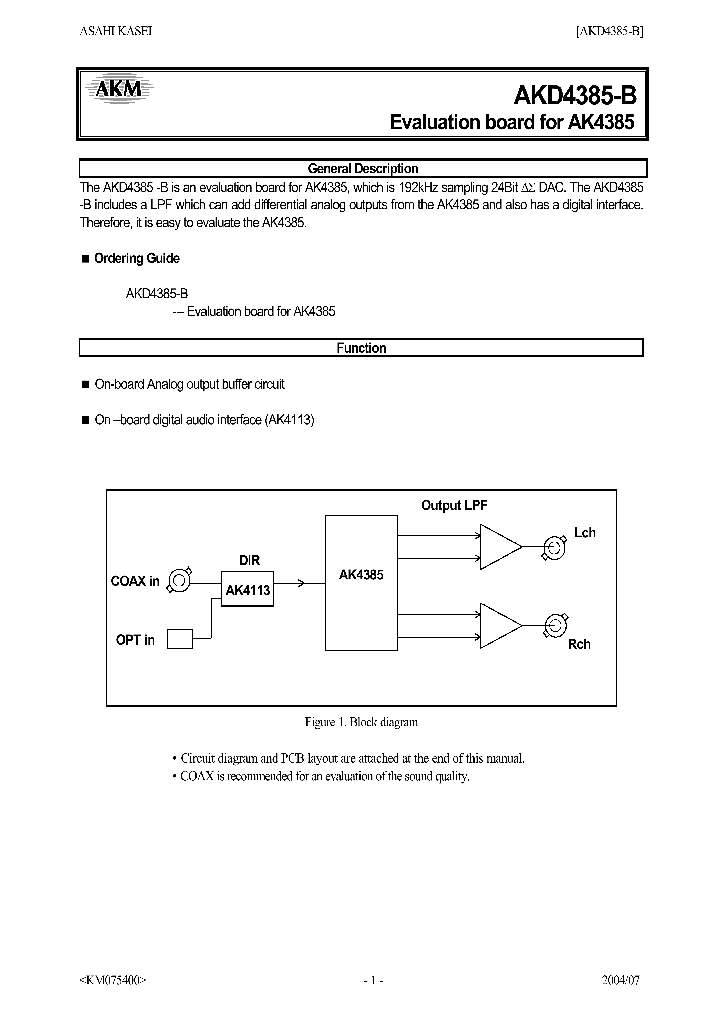 AKD4385_1208625.PDF Datasheet