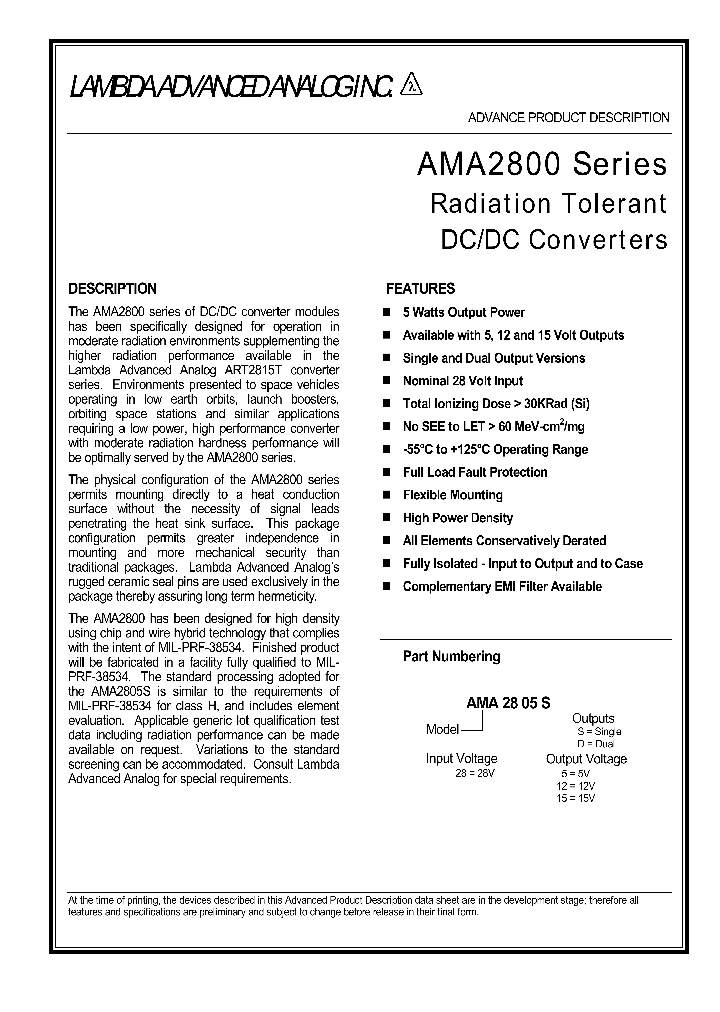 AMA2800_1025452.PDF Datasheet