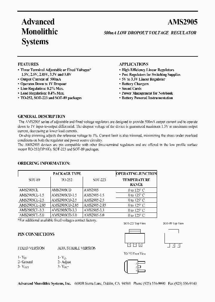 AMS2905_1185239.PDF Datasheet