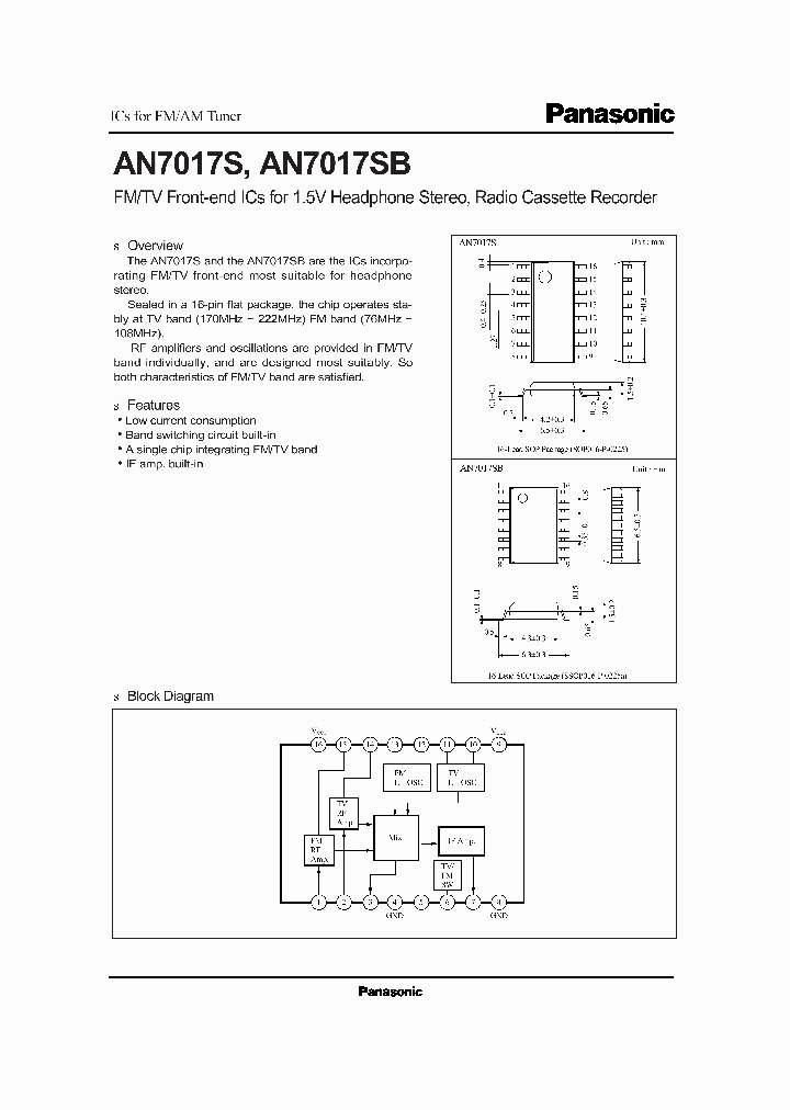 AN7017S_1038952.PDF Datasheet
