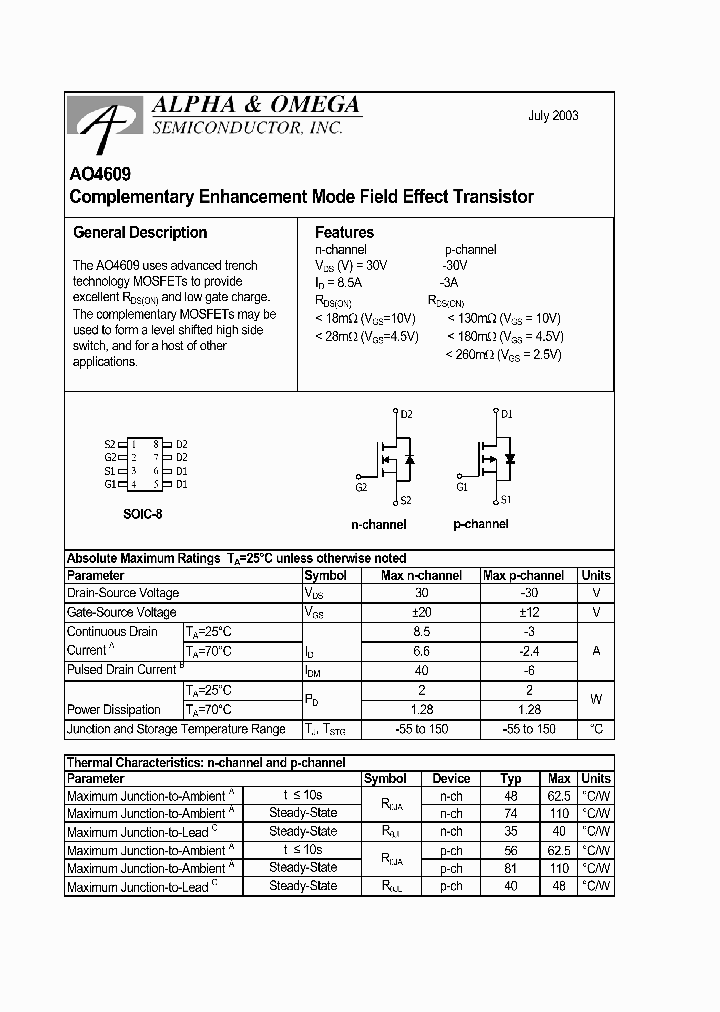 AO4609_1058421.PDF Datasheet