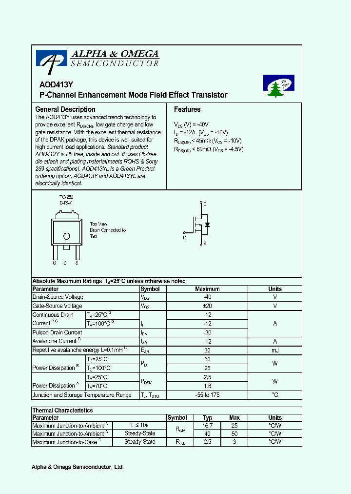 AOD413Y_1026178.PDF Datasheet